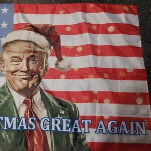 Festive Santa Hat Christmas Flag